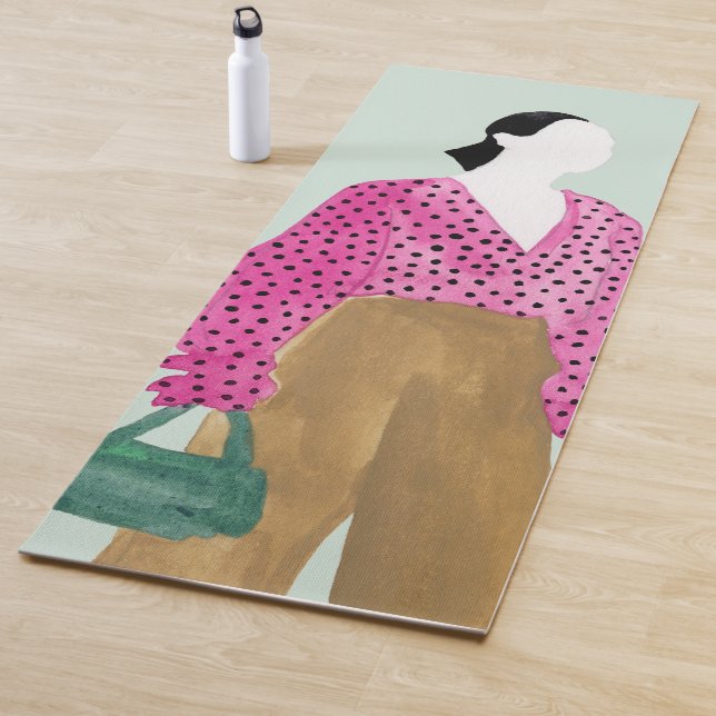 Tapis De Yoga Figure de mode debout - Pointe Polka haut (En situation)