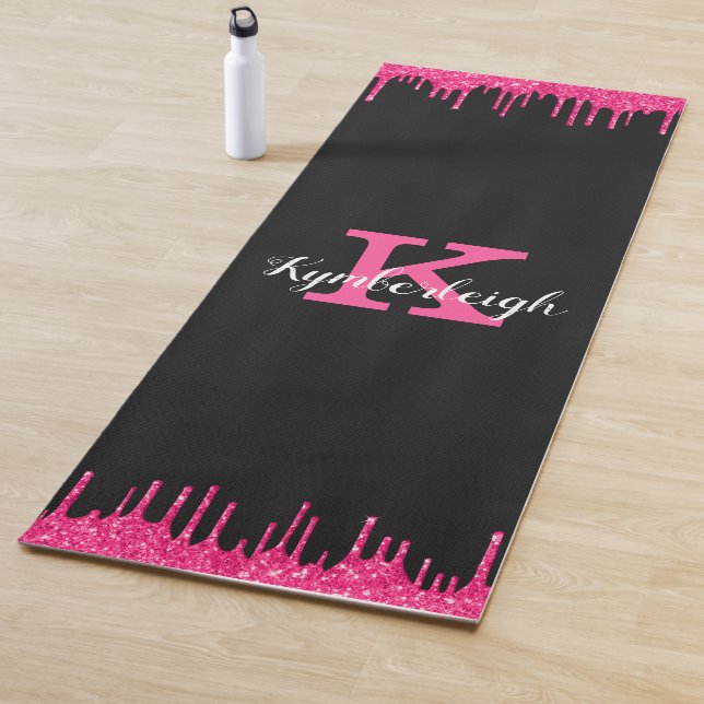 Tapis De Yoga Fille Noir Hot Rose Parties scintillant Drivers No (En situation)
