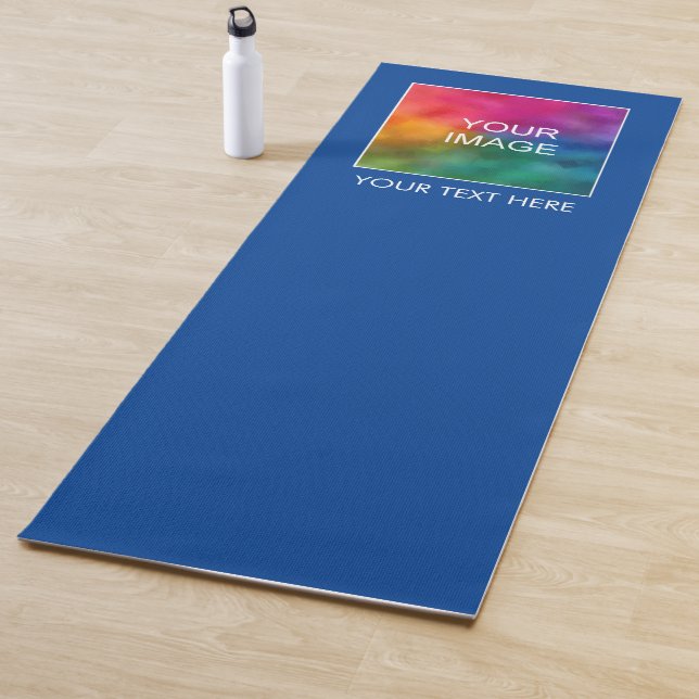 Tapis De Yoga Fitness Yoga Mats Votre Texte Photo Ici Deep Blue (En situation)