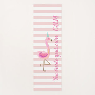 Tapis De Yoga Flamants roses En Gris Rose Vous Créez Votre Propr