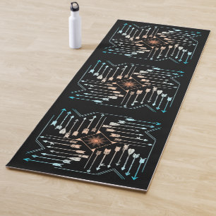 Tapis De Yoga Flèches Boho et Sun V1 ID748