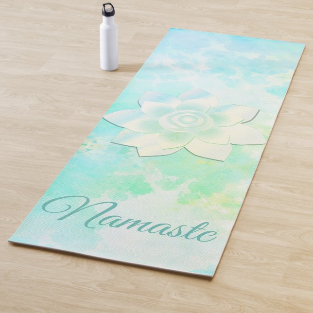 Tapis De Yoga Fleur de Lotus chatoyante (En situation)