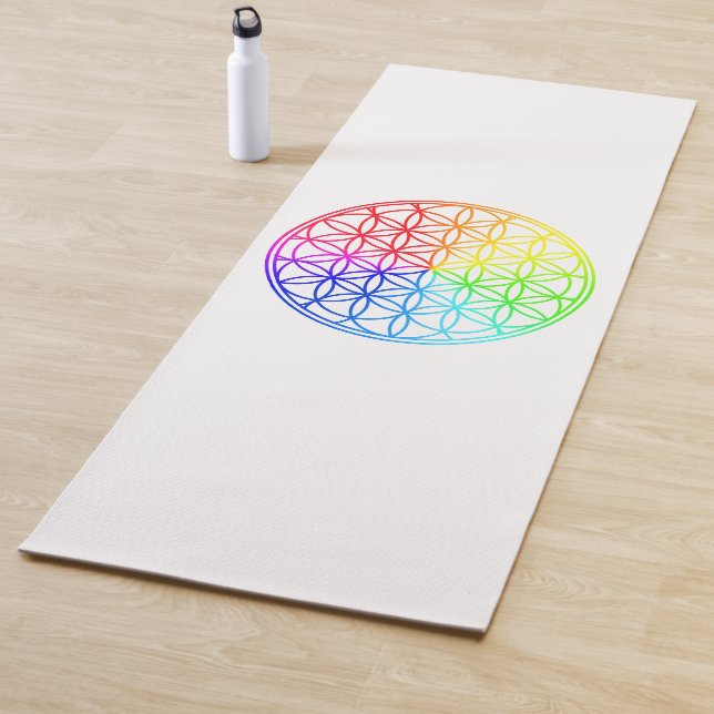 Tapis De Yoga Fleur De Vie De Géométrie Sacrée (En situation)