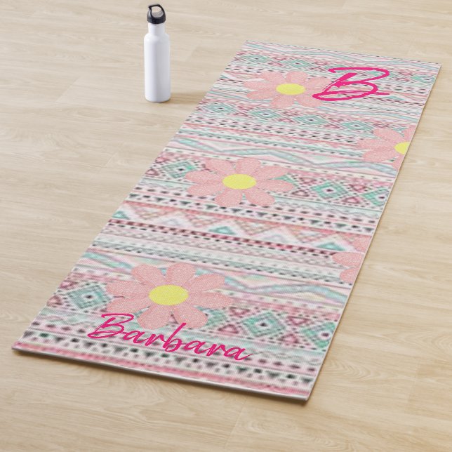 Tapis De Yoga Fleur de Yoga Mat (En situation)