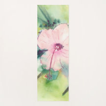 Fleur d'Hibiscus Bélizien aquarelle peinte à la ma