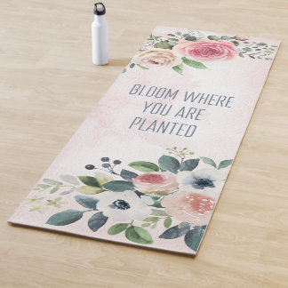 Tapis De Yoga Fleur Où Vous Êtes Plantés