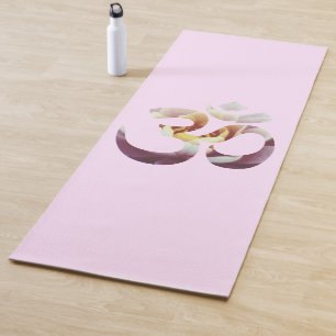 Tapis De Yoga Fleur rose Lotus Om Mantra Yoga Mat Méditation