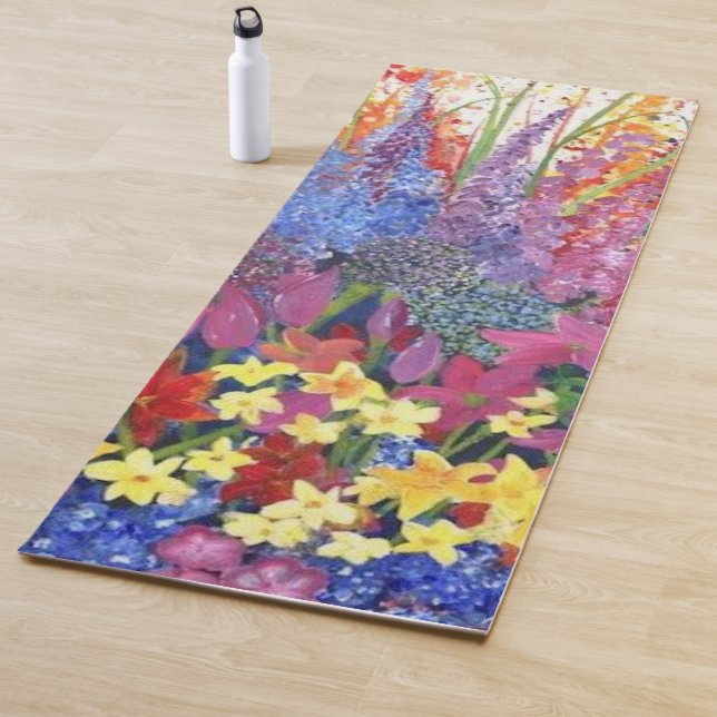 Tapis De Yoga Fleur sauvage de l'Alaska réutilisable Yoga Mat (En situation)