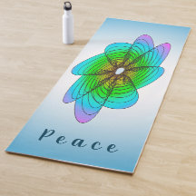 Fleur spirale géométrique bleue