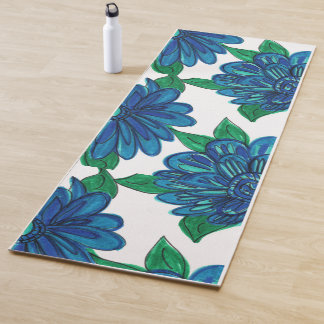 Tapis De Yoga Fleurs bleues Yoga Mat
