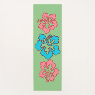 Tapis De Yoga Fleurs d'Hibiscus tropicaux