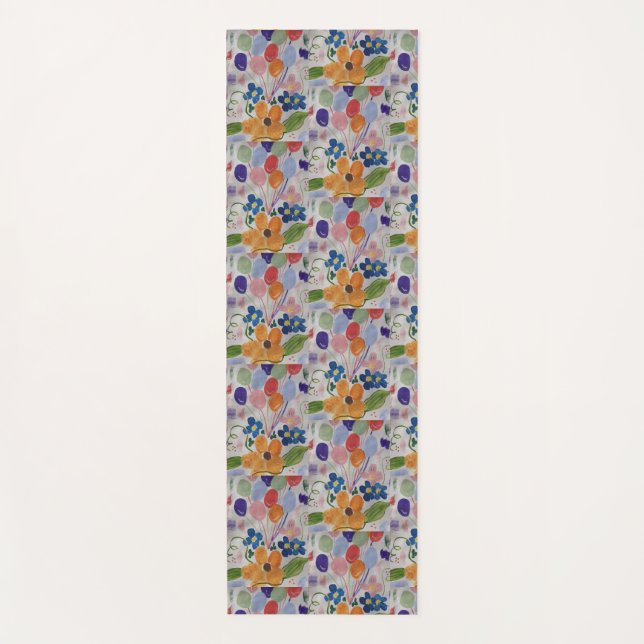 Tapis De Yoga Fleurs et ballons Yoga Mat (Devant)