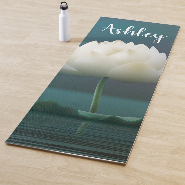 Tapis De Yoga Fleurs Lotus (En situation)