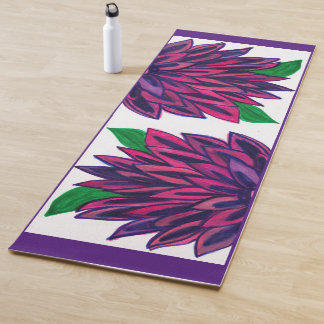 Tapis De Yoga Fleurs magenta Yoga Mat