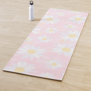 Tapis De Yoga Fleurs marguerites blanches Classy Design botaniqu