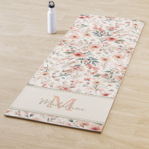 Tapis De Yoga Fleurs minuscules Corail rustique Nom du Motif Mon