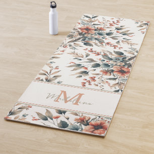 Tapis De Yoga Fleurs minuscules rustiques vintages Nom du Motif 