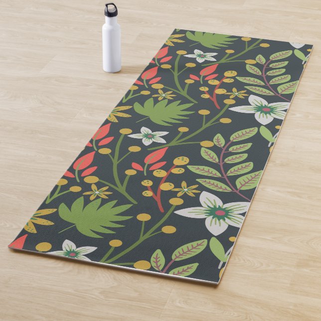 Tapis De Yoga Fleurs motifs colorées florales sans couture et qu (En situation)