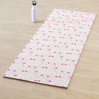 Tapis De Yoga Fleurs roses Bubblegum, Petite impression Florale