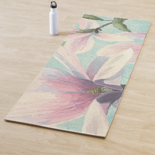 Tapis De Yoga Fleurs roses des sud