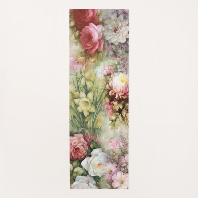 Tapis De Yoga Fleurs vintages (Devant)
