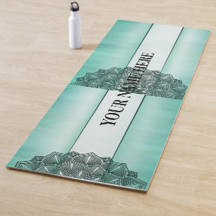Tapis De Yoga Floral de Mandala naturel