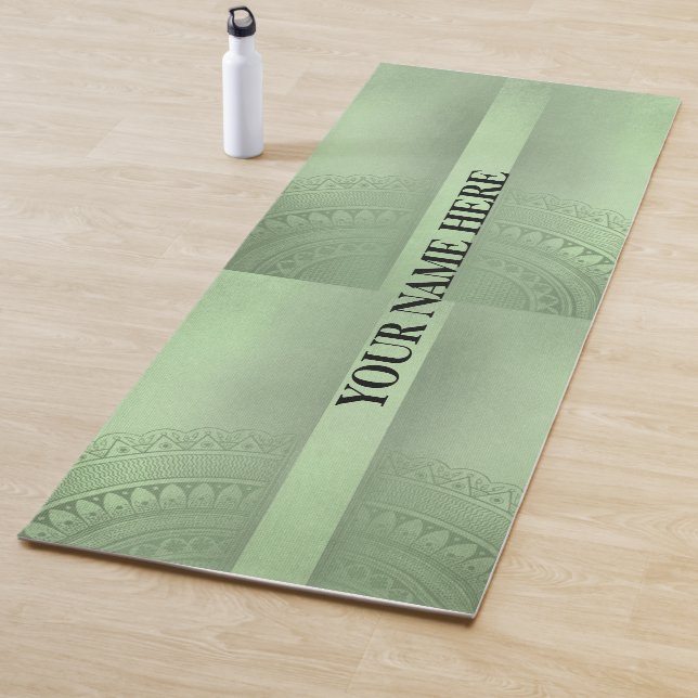 Tapis De Yoga Floral de Mandala naturel (En situation)
