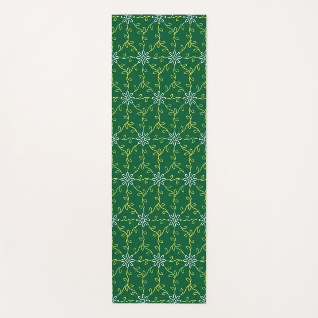 Tapis De Yoga Floral décoratif Motif sans couture (Devant)