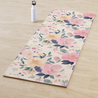 Tapis De Yoga Flux rose serène Élégant Calmant esthétique