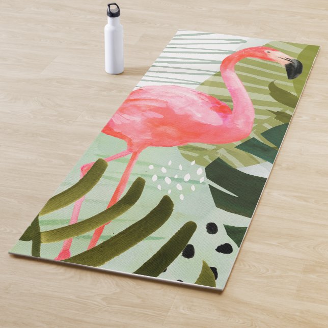 Tapis De Yoga Forêt Flamant rose (En situation)