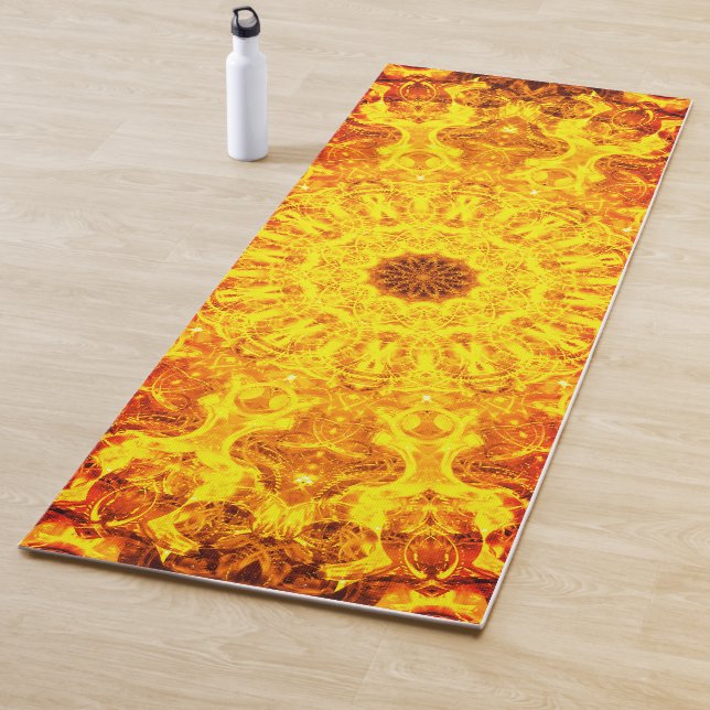 Tapis De Yoga Formes d'or (En situation)
