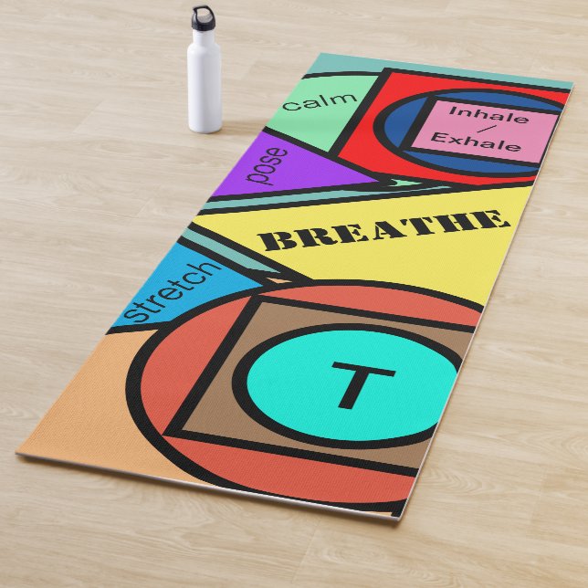 Tapis De Yoga Formes géométriques monogrammes (En situation)