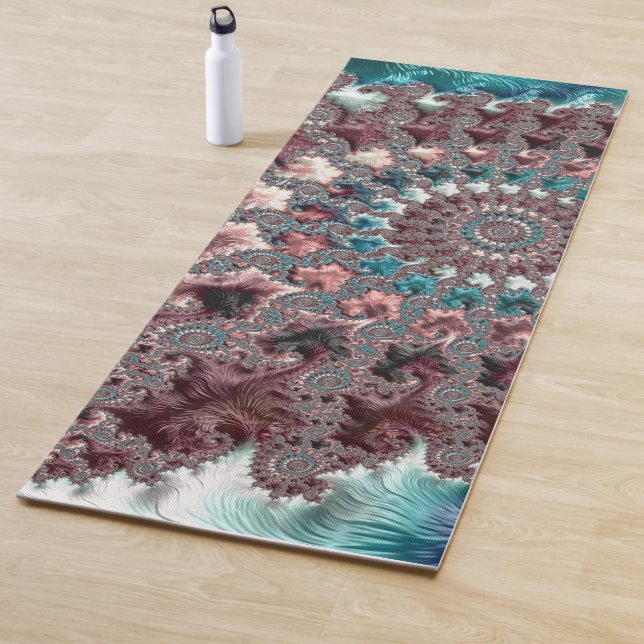 Tapis De Yoga Fractale spirale Super rétro (En situation)