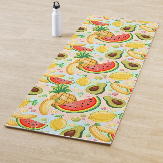 Tapis De Yoga Fruits d'été frais Motif (En situation)