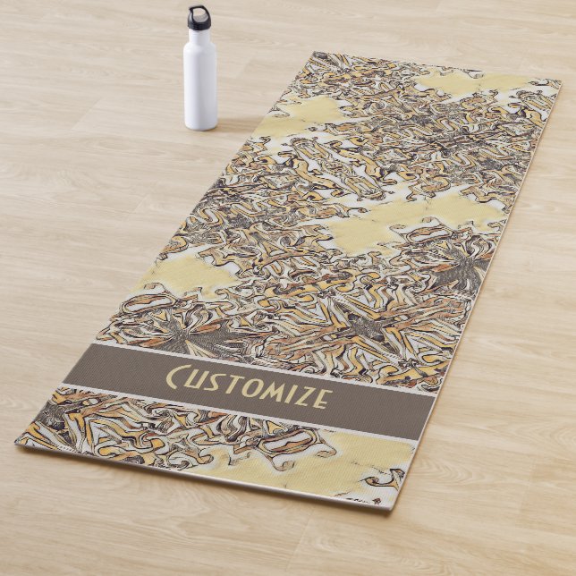 Tapis De Yoga Fun Abstrait Neutre Inspiré Moderne (En situation)
