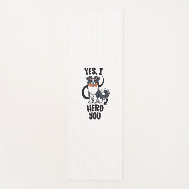 Tapis De Yoga Funky Australian Shepherd Maman Cadeaux Aussie Oui (Devant)