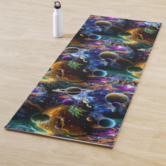 Tapis De Yoga Galaxy Planètes étoiles (En situation)