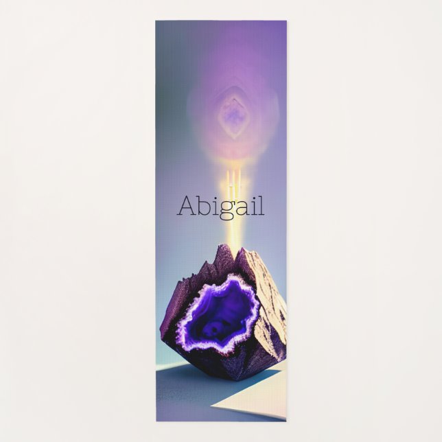 Tapis De Yoga Géode cristal Améthyste Personnalisé Purple (Devant)