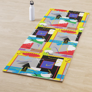 Tapis de Yoga Géométrie de Vibration Positive Abst