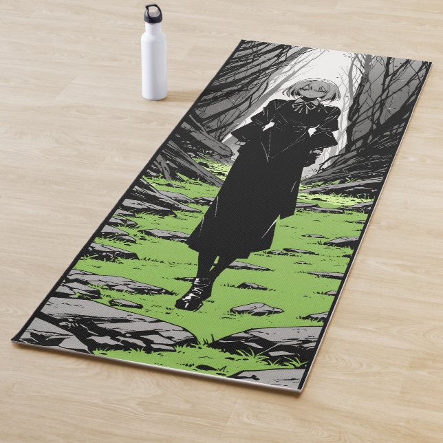 Tapis De Yoga girl forest dark path manga hellsing fan art (En situation)