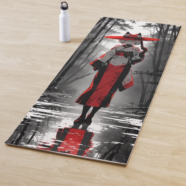 Tapis De Yoga girl forest red path manga hellsing fan art (En situation)