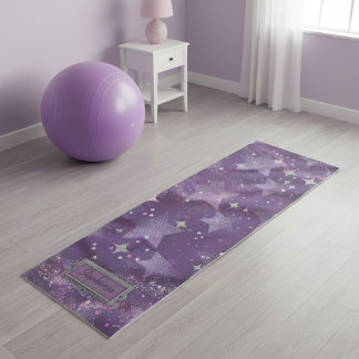 Tapis De Yoga Girly 90s Retro Stars Grunge
