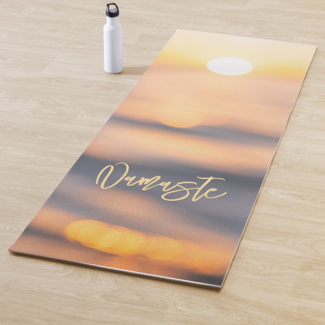 Tapis De Yoga Golden Ocean Sunset Namaste Yoga Mat personnalisé (En situation)