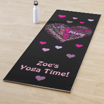 Good Vibes et amour Yoga Mat personnalisé