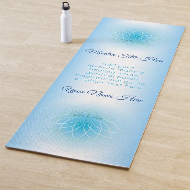 Tapis De Yoga Gradation blanche bleue d'Ombre de belle paix de (En situation)