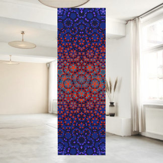 Tapis De Yoga Gras Bleu Et Rouge Motif Yoga Mat