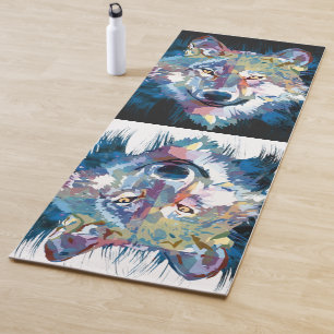 Tapis De Yoga Gray Wolf Yoga Mat - Wolf Head Yogamat