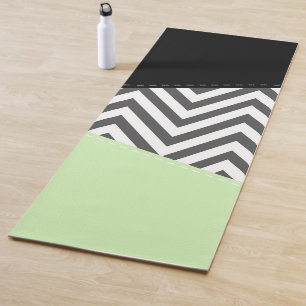 Tapis De Yoga Gray Zigzag, Gray Chevron, Zigzag Pattern, Mint