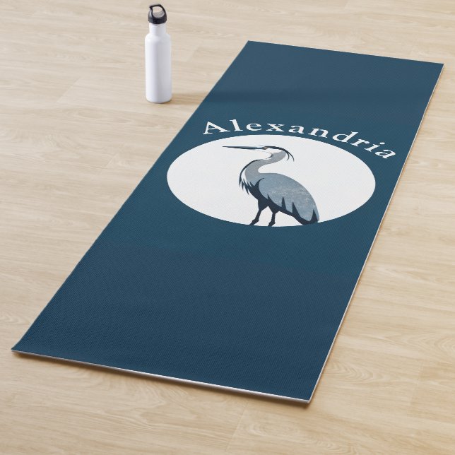 Tapis De Yoga Great Blue Heron Logo (En situation)