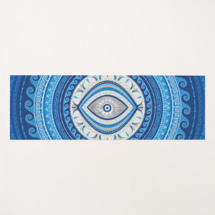 Tapis De Yoga Grec Mati Mataki - ornement grec d'oeil mauvais